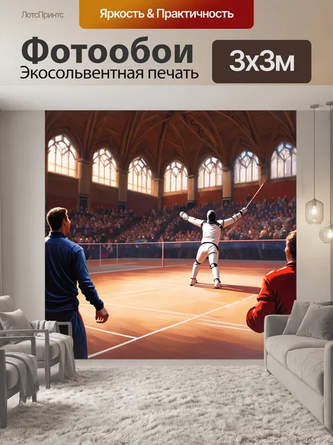 Фотообои открытый чемпионат по фехтованию в большом зале, где зрители затаили дыхание и наблюдают за игрой