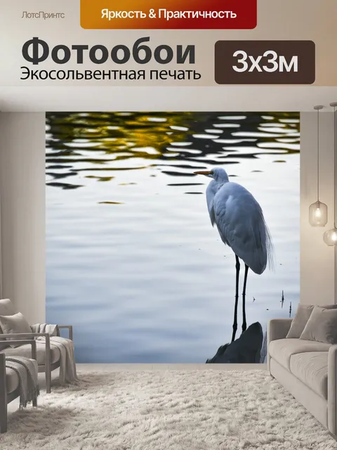 Фотообои Снежная Рыбка Эгрет