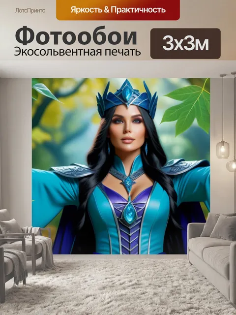 Фотообои ангел, колдунья природной гармонии, окружённый листьями