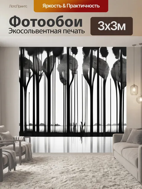 Фотообои черно бело красная