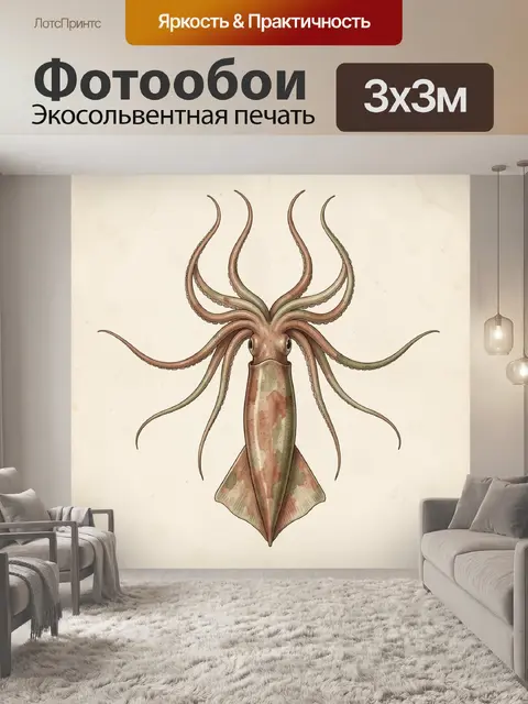 Фотообои Морской моллюск с щупальцами