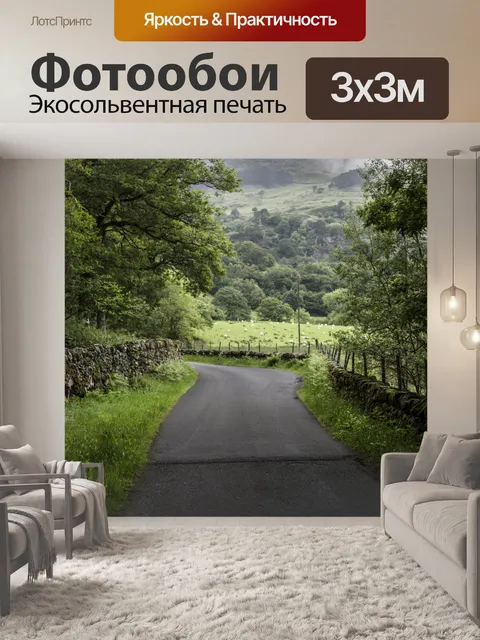 Фотообои Путь через лес