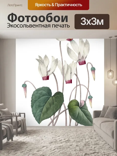 Фотообои Цветы Клипарт Наклейки Винтаж