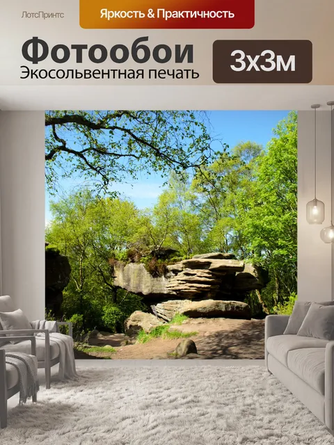 Фотообои Лес и скалы