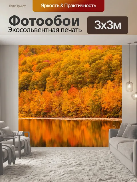 Фотообои Осенний лес по реке