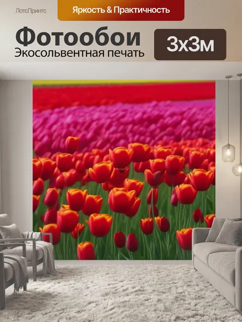 Фотообои тюльпаны в полете
