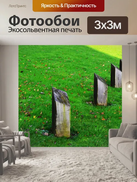 Фотообои травы и деревянных заборов