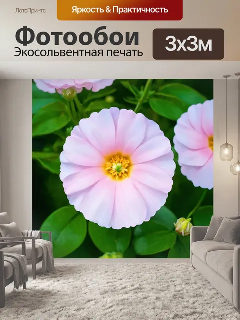Фотообои цветы в стиле люминизм, передающие чувства радости и гармонии с природой, с мягкими цветами в пастельных тонах