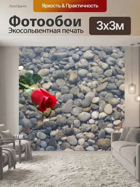 Фотообои Красная роза на льду