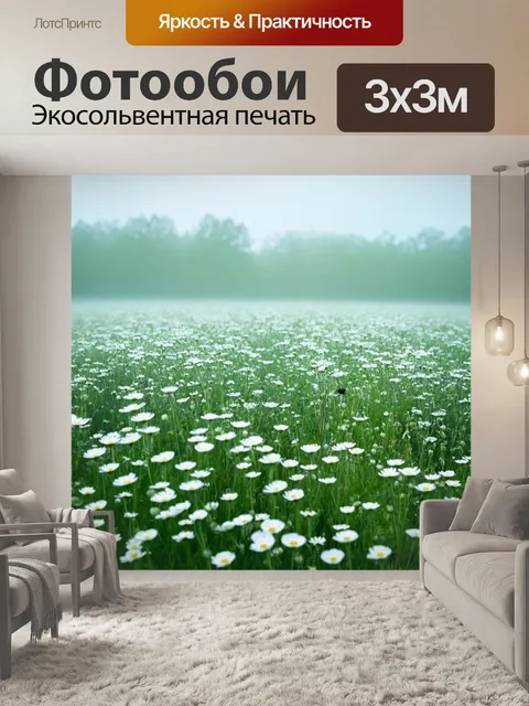 Фотообои туман в стиле однострочный рисунок