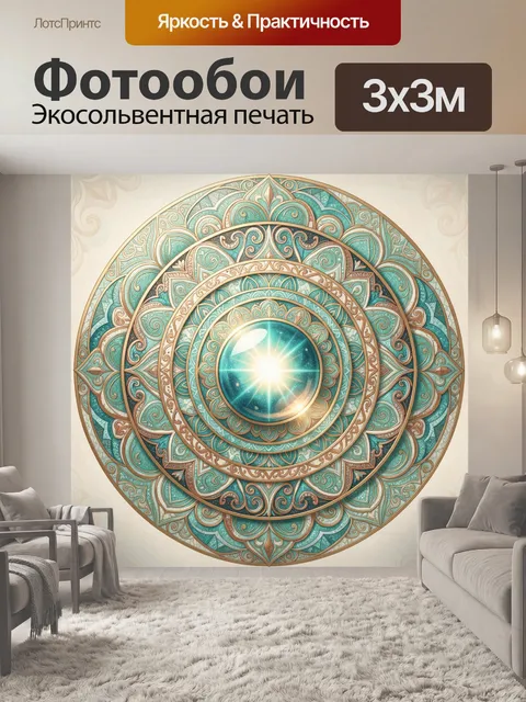 Фотообои Мистический круговой орнамент