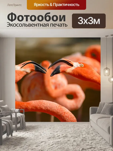 Фотообои Фламинго борются