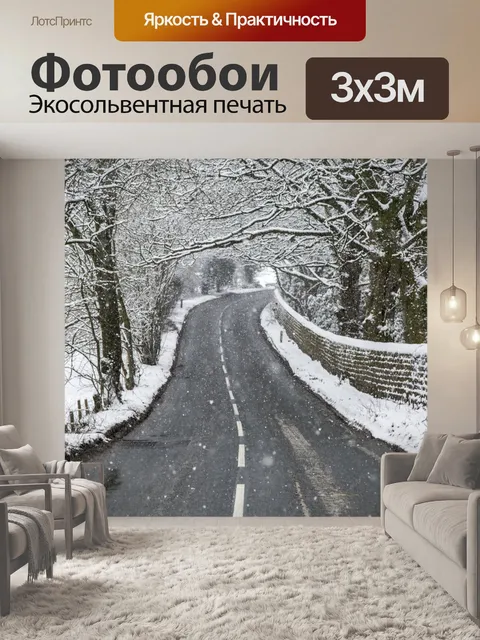 Фотообои Зимняя дорога