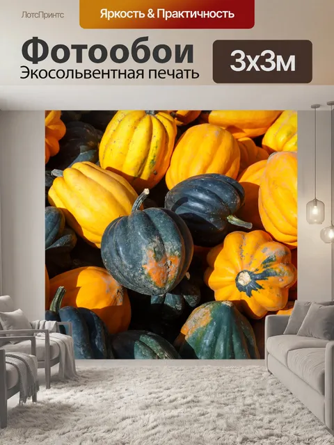 Фотообои фон Красочные тыквы