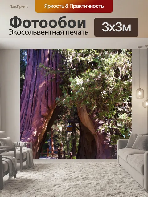 Фотообои Туннель ствола дерева