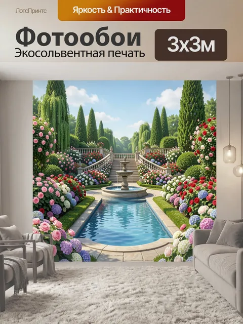300 × 300 см · Экосольвентная печать