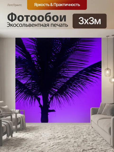 Фотообои Пальма силуэт