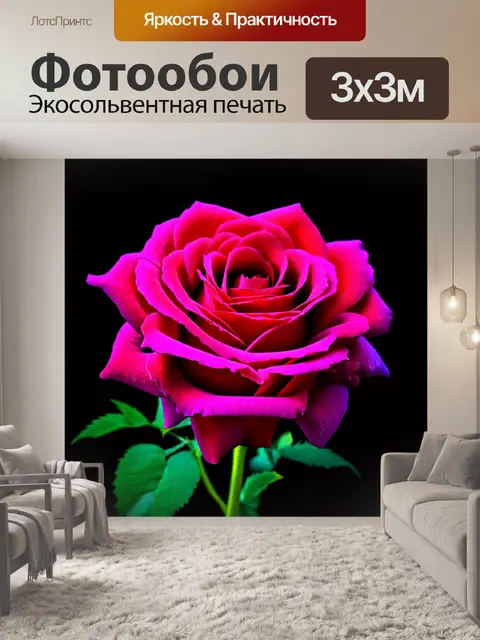 Фотообои розы в стиле абстракции, перетекающие цвета, размытые края, создающие эффект размытия