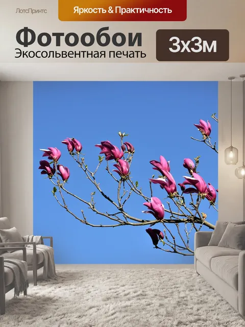 Фотообои Фиолетовый магнолия
