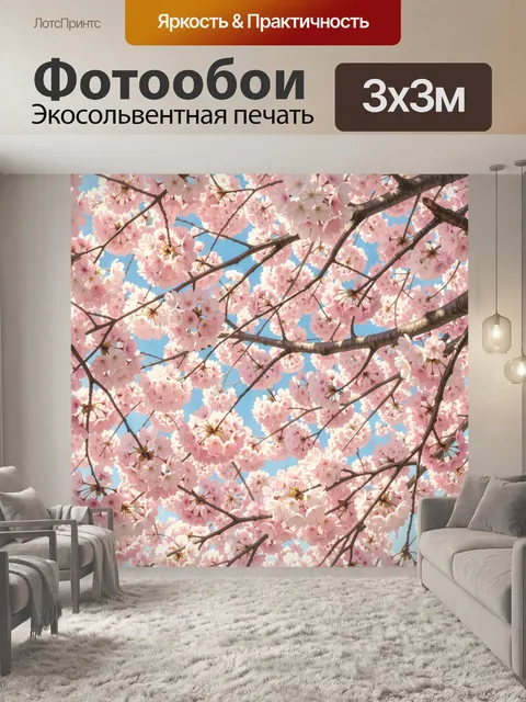 Фотообои Цветущая сакура на фоне неба
