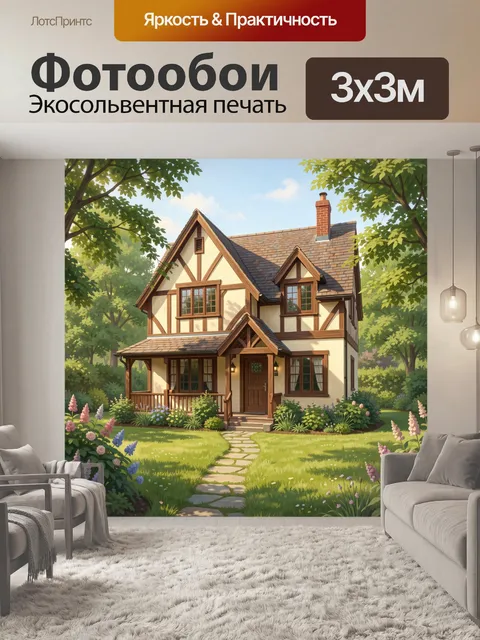 Фотообои Светлый загородный особняк