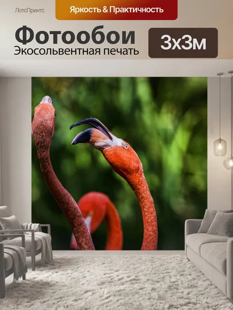 Фотообои Два фламинго