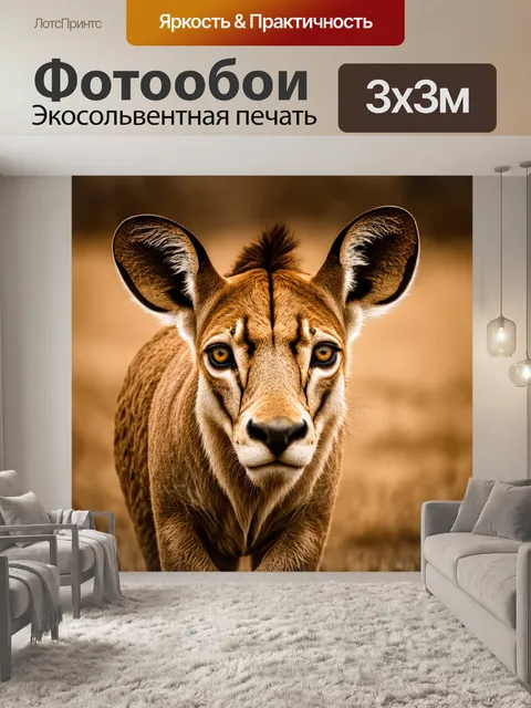 Фотообои животные в стиле сепия