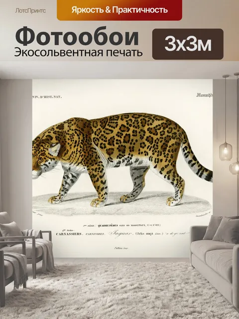 Фотообои Леопард старинное искусство старый
