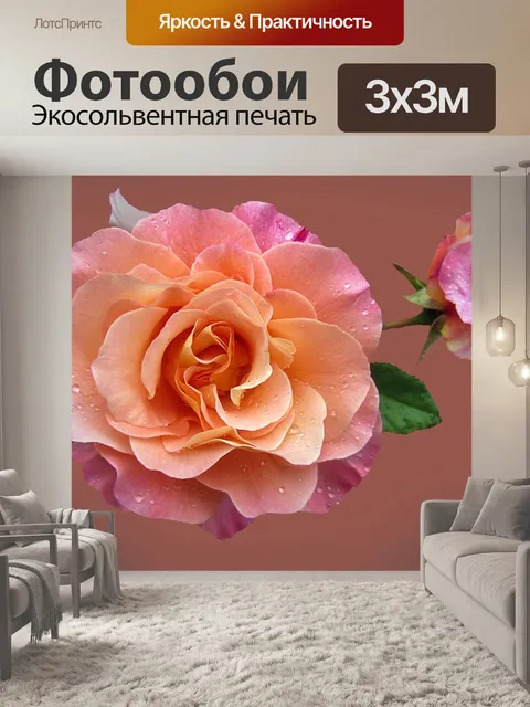 Фотообои Розовый сад