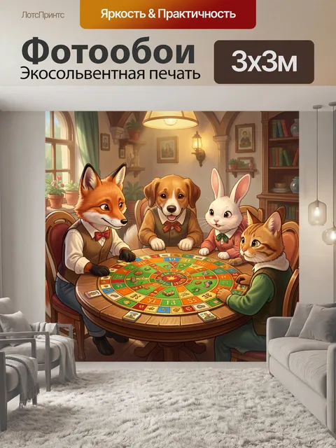 Фотообои Лесные звери за игрой