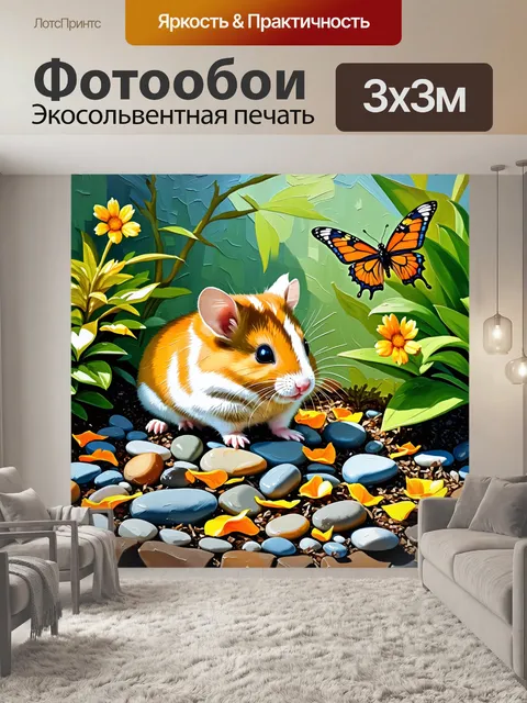 Фотообои сцена в миниатюрном саду