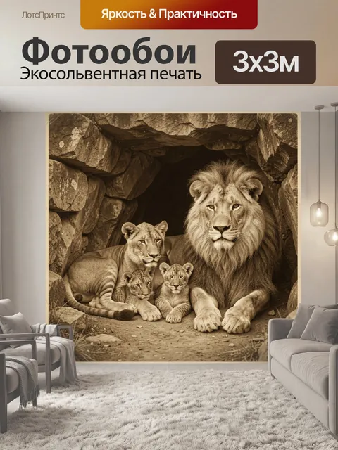 Фотообои Семейство хищников в пещере