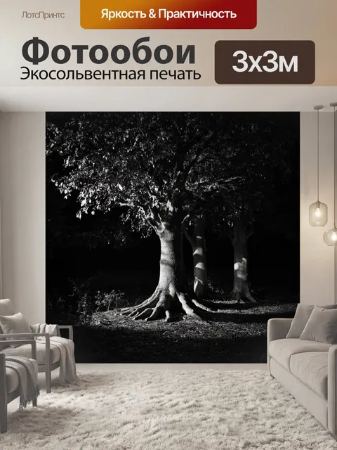 Фотообои англия, зловещий, мрачный лес, изгибающееся дерево с ветвями, напоминающими руки, и таинственные тени…