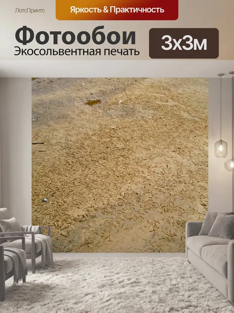 Фотообои Текстура птичьих следов на сани