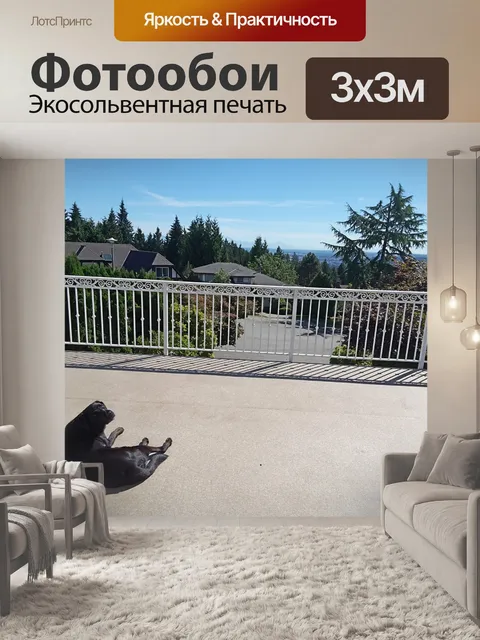 Фотообои собака на балконе
