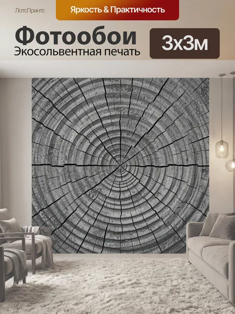 Фотообои Бетонные кольца и расходящиеся швы