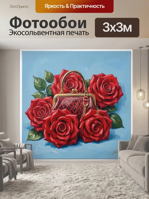 Фотообои Арт для гостиной в виде цветной декоративной живописи