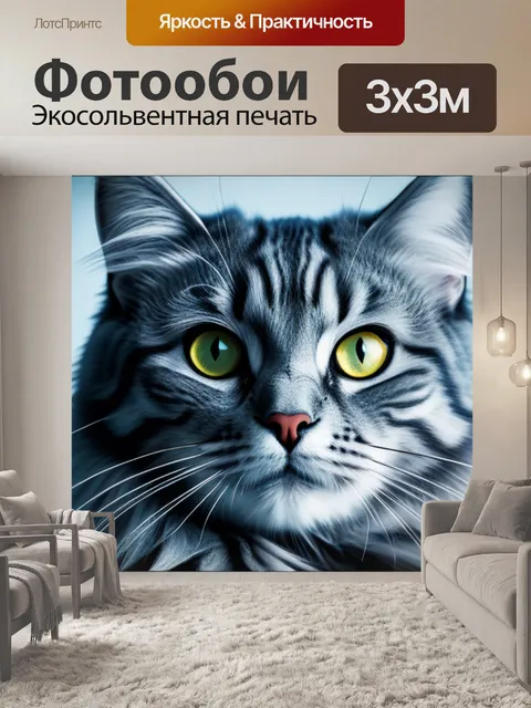 Фотообои с кошкой минимал