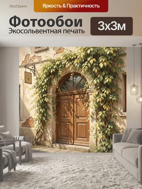 Фотообои Старинный дом с вьющейся зеленью
