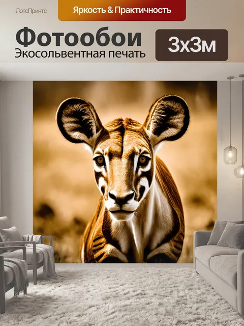 Фотообои животные в стиле сепия