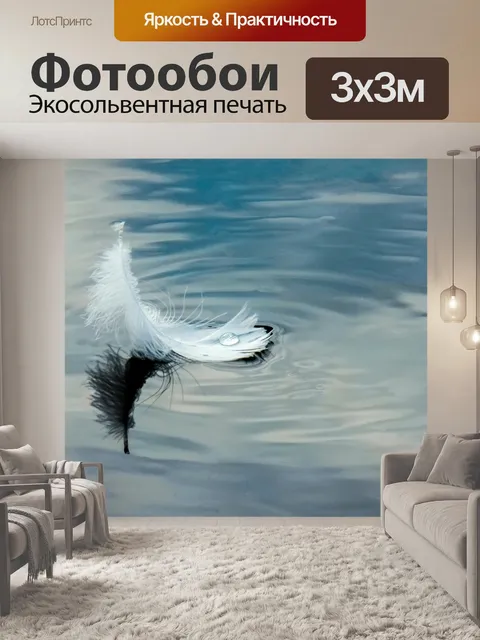 Фотообои Перо на воде