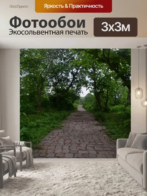 Фотообои путь лес 9