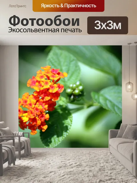 Фотообои поля вишни фрукты и цветы