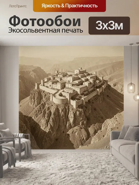 Фотообои Крепость на скалистом плато