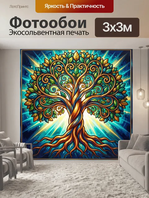 Фотообои Древо жизни с корнями