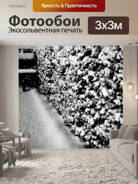 Фотообои Буш и снег