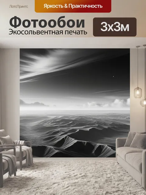 Фотообои пейзаж с небом картинки чернобелый