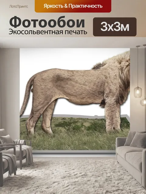 Фотообои Лев стоя 3d