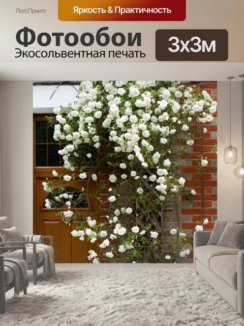Фотообои Розы вокруг двери