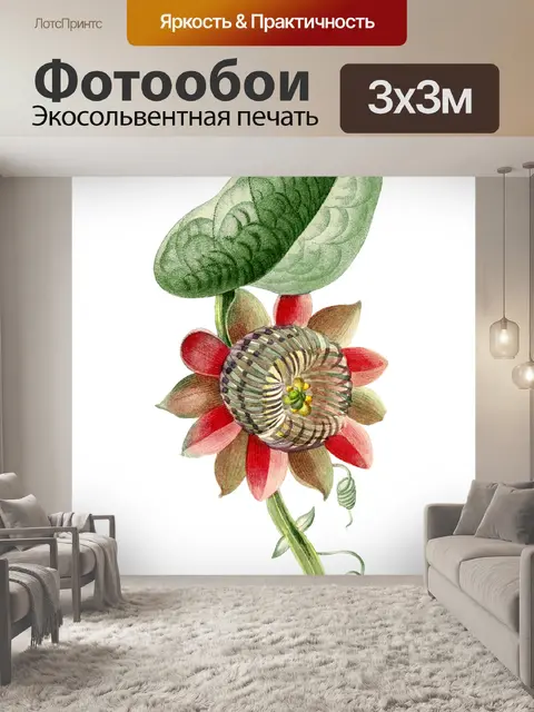 Фотообои Клипарт Flowers art vintage